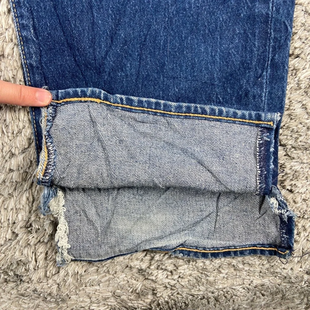 Levi's 501 '93 Premium Jeans Men 38x32 Blue Denim Straight Button Fly Distressed